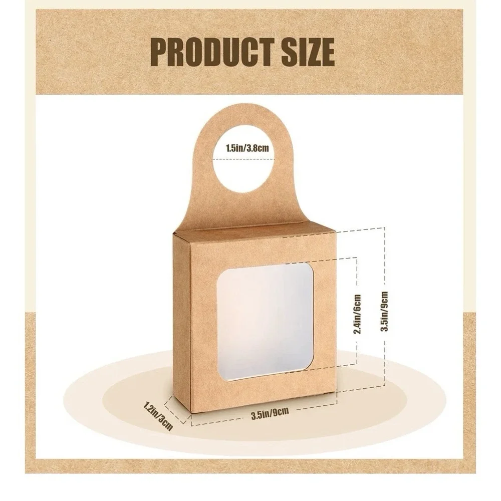 25 Count Kraft Paper Wine Bottle Boxes 4x2.4x1.2